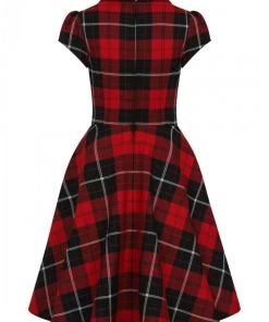 Winter Hell Bunny Brody Mid Dress Red Tartan 23 Winter Hell Bunny Brody Mid Dress Red Tartan