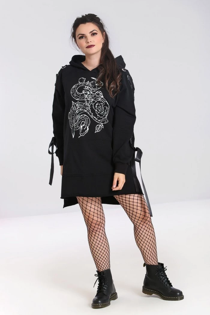 Hell Bunny Medusa Oversized Hoodie Dress Loungewear Collection 2 Hell Bunny Medusa Oversized Hoodie Dress Loungewear Collection