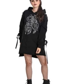 Hell Bunny Medusa Oversized Hoodie Dress Loungewear Collection