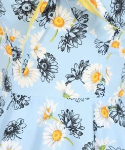 New Arrivals And Restocks Hell Bunny Daisy Mid Dress Floral Light Blue