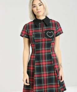 Hell Bunny Heather Mini Dress Tartan With Collar New Arrivals And Restocks