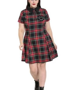 Hell Bunny Heather Mini Dress Tartan With Collar New Arrivals And Restocks
