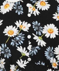 Hell Bunny Daisy Mini Dress Floral Black With Detailed Collar New Arrivals And Restocks