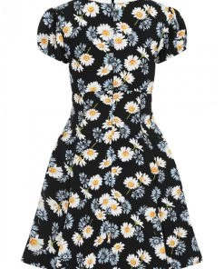 Hell Bunny Daisy Mini Dress Floral Black With Detailed Collar New Arrivals And Restocks