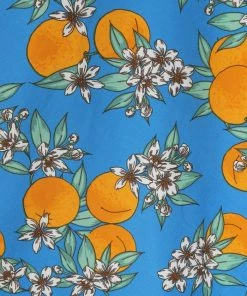 Hell Bunny Valencia 50's Dress Orange Print On Blue 24 Hell Bunny Valencia 50's Dress Orange Print On Blue