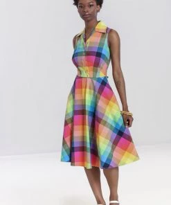New Arrivals And Restocks Hell Bunny Lucia 50's Dress Sleeveless Rainbow Check Tartan 12 New Arrivals And Restocks Hell Bunny Lucia 50's Dress Sleeveless Rainbow Check Tartan