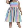 Hell Bunny Halo 50's Dress Pastel Rainbow New Arrivals And Restocks