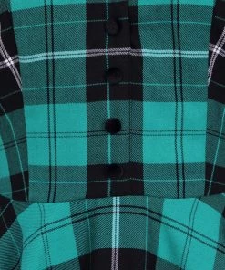 New Arrivals And Restocks Hell Bunny Beryl Mid Dress 3/4 Sleeves Black And Green Tartan 25 New Arrivals And Restocks Hell Bunny Beryl Mid Dress 3/4 Sleeves Black And Green Tartan