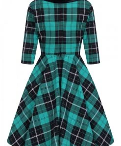 New Arrivals And Restocks Hell Bunny Beryl Mid Dress 3/4 Sleeves Black And Green Tartan 22 New Arrivals And Restocks Hell Bunny Beryl Mid Dress 3/4 Sleeves Black And Green Tartan