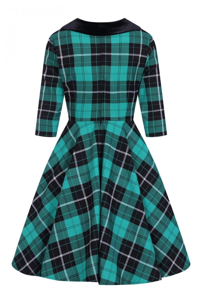 New Arrivals And Restocks Hell Bunny Beryl Mid Dress 3/4 Sleeves Black And Green Tartan 10 New Arrivals And Restocks Hell Bunny Beryl Mid Dress 3/4 Sleeves Black And Green Tartan