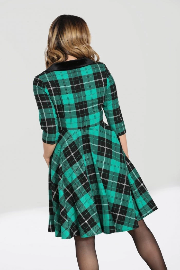 New Arrivals And Restocks Hell Bunny Beryl Mid Dress 3/4 Sleeves Black And Green Tartan 8 New Arrivals And Restocks Hell Bunny Beryl Mid Dress 3/4 Sleeves Black And Green Tartan