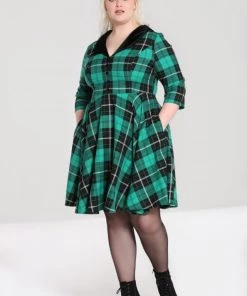 New Arrivals And Restocks Hell Bunny Beryl Mid Dress 3/4 Sleeves Black And Green Tartan 17 New Arrivals And Restocks Hell Bunny Beryl Mid Dress 3/4 Sleeves Black And Green Tartan