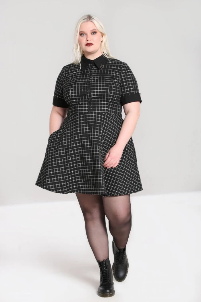 Hell Bunny Tate Mini Dress With Check And Piercing Details Grunge New Arrivals And Restocks 2 Hell Bunny Tate Mini Dress With Check And Piercing Details Grunge New Arrivals And Restocks