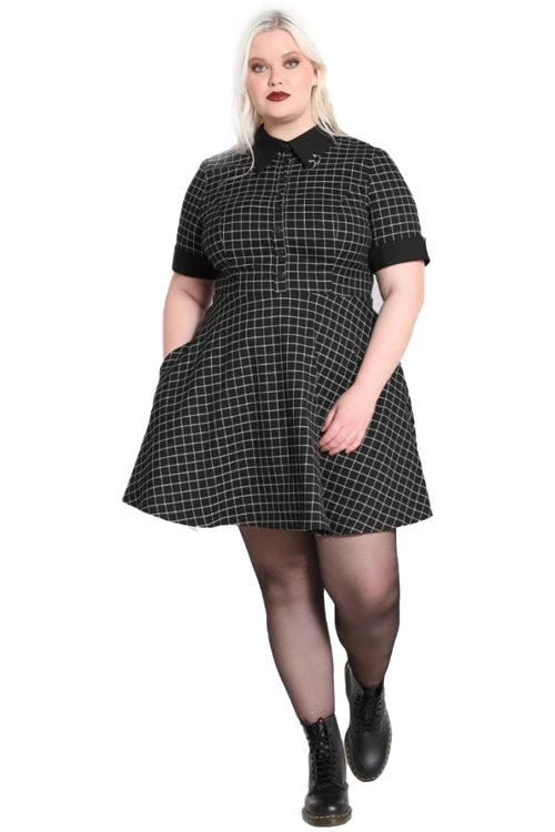 Hell Bunny Tate Mini Dress With Check And Piercing Details Grunge New Arrivals And Restocks 1 Hell Bunny Tate Mini Dress With Check And Piercing Details Grunge New Arrivals And Restocks