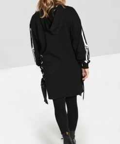 Hell Bunny Skeleton Oversized Hoodie Dress Loungewear Collection
