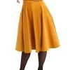 Clothing Hell Bunny Jefferson Skirt In Mustard