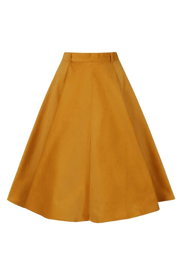 Clothing Hell Bunny Jefferson Skirt In Mustard 7 Clothing Hell Bunny Jefferson Skirt In Mustard