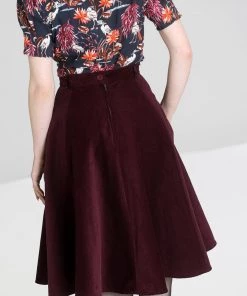 Hell Bunny Jefferson Skirt In Wine Clothing 10 Hell Bunny Jefferson Skirt In Wine Clothing