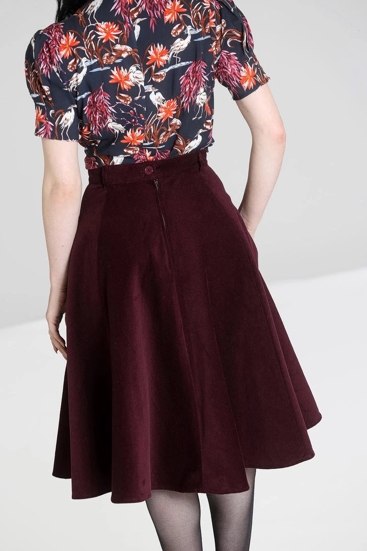 Hell Bunny Jefferson Skirt In Wine Clothing 4 Hell Bunny Jefferson Skirt In Wine Clothing