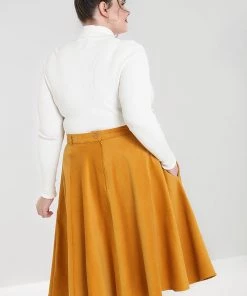 Clothing Hell Bunny Jefferson Skirt In Mustard 14 Clothing Hell Bunny Jefferson Skirt In Mustard