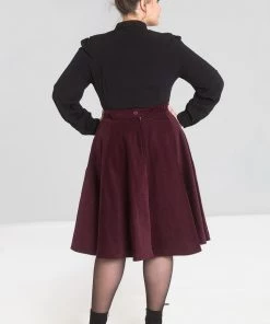Hell Bunny Jefferson Skirt In Wine Clothing 12 Hell Bunny Jefferson Skirt In Wine Clothing