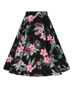 Hell Bunny Kalani 50's Skirt In Black 18 Hell Bunny Kalani 50's Skirt In Black