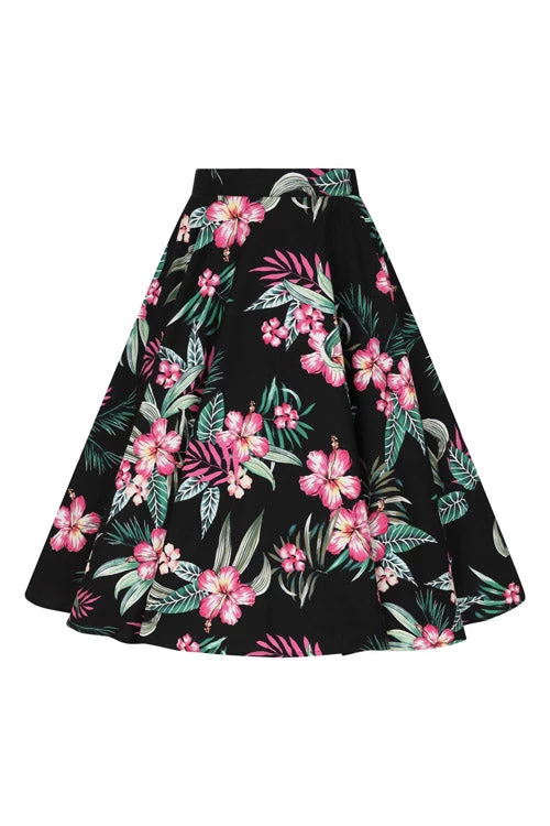Hell Bunny Kalani 50's Skirt In Black 8 Hell Bunny Kalani 50's Skirt In Black