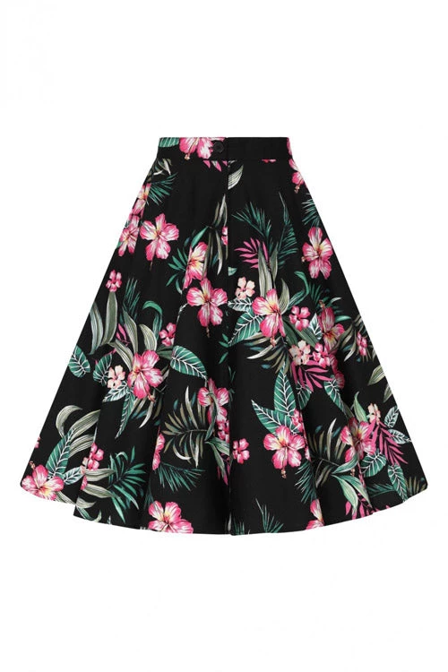 Hell Bunny Kalani 50's Skirt In Black 9 Hell Bunny Kalani 50's Skirt In Black