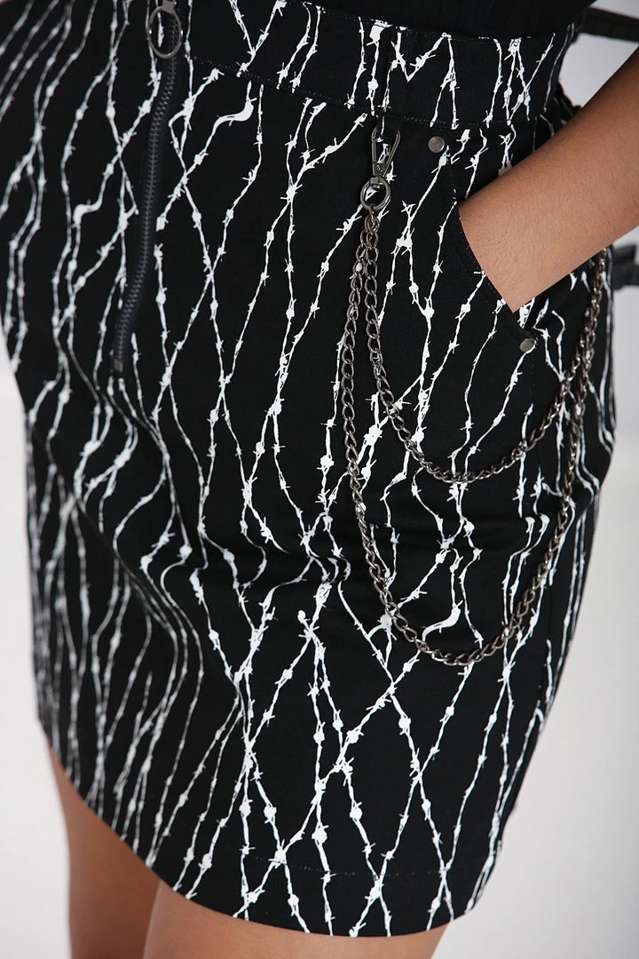 Hell Bunny Barbed Wire Mini Skirt Clothing 5 Hell Bunny Barbed Wire Mini Skirt Clothing