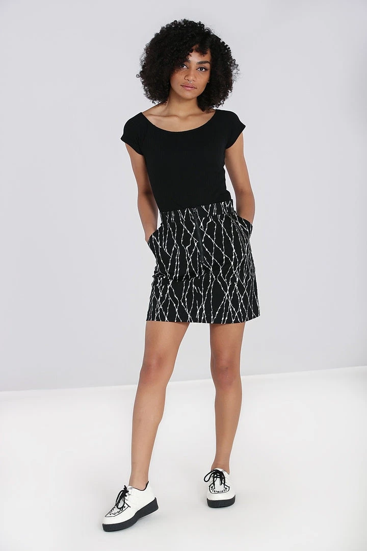 Hell Bunny Barbed Wire Mini Skirt Clothing 4 Hell Bunny Barbed Wire Mini Skirt Clothing