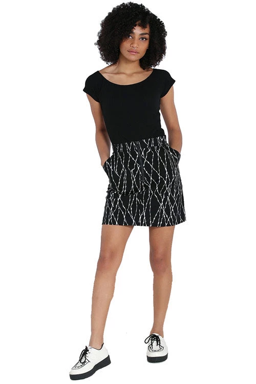 Hell Bunny Barbed Wire Mini Skirt Clothing 1 Hell Bunny Barbed Wire Mini Skirt Clothing