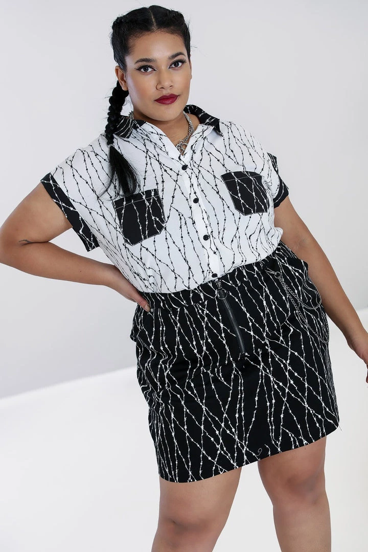 Hell Bunny Barbed Wire Mini Skirt Clothing 7 Hell Bunny Barbed Wire Mini Skirt Clothing