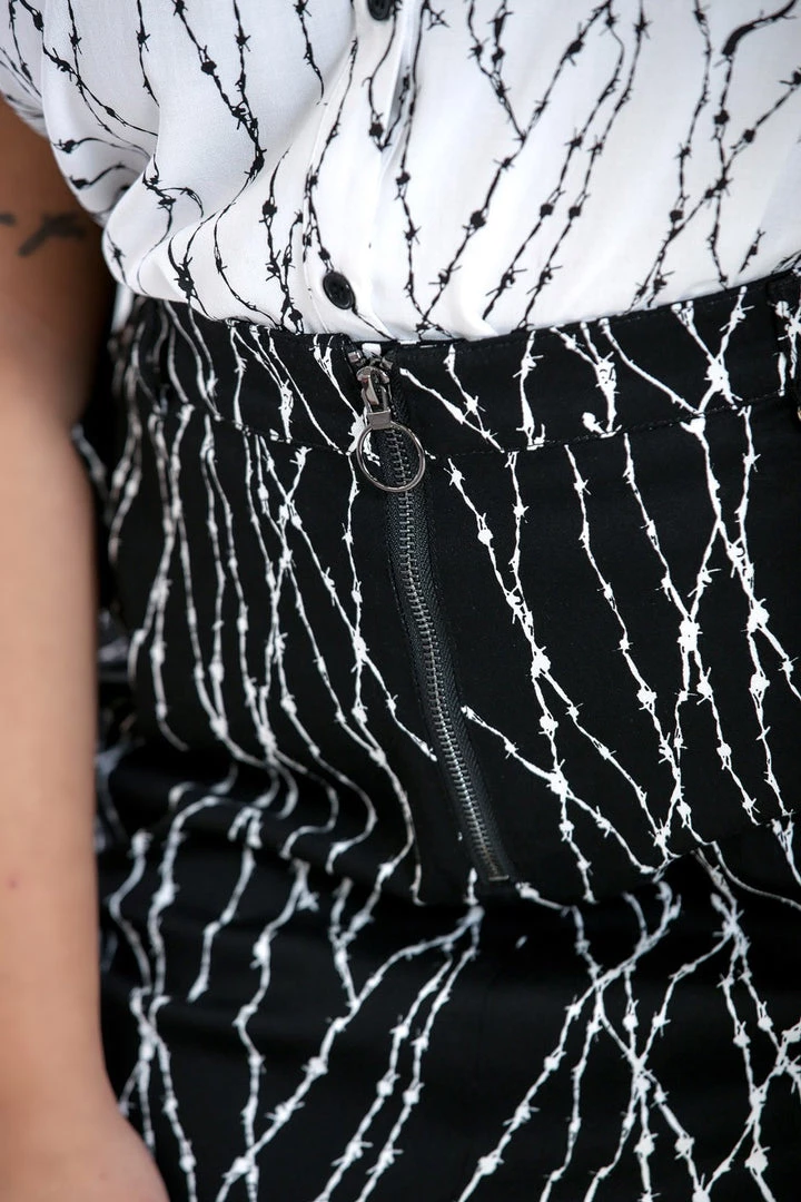 Hell Bunny Barbed Wire Mini Skirt Clothing 6 Hell Bunny Barbed Wire Mini Skirt Clothing