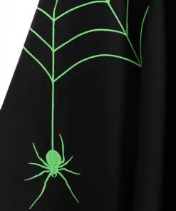 Hell Bunny Miss Muffet 50's Skirt In Black With Green Trims 14 Hell Bunny Miss Muffet 50's Skirt In Black With Green Trims