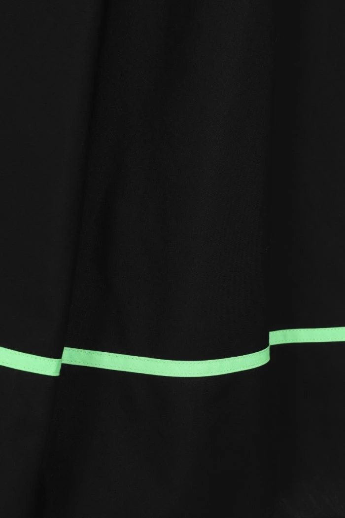 Hell Bunny Miss Muffet 50's Skirt In Black With Green Trims 8 Hell Bunny Miss Muffet 50's Skirt In Black With Green Trims