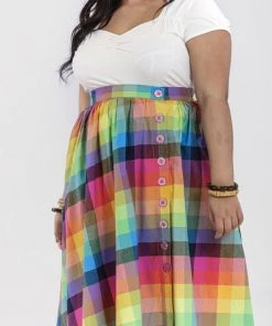 Hell Bunny Lucia 50's Skirt Rainbow Check Tartan New Arrivals And Restocks 15 Hell Bunny Lucia 50's Skirt Rainbow Check Tartan New Arrivals And Restocks