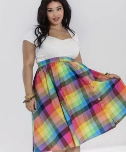 Hell Bunny Lucia 50's Skirt Rainbow Check Tartan New Arrivals And Restocks 16 Hell Bunny Lucia 50's Skirt Rainbow Check Tartan New Arrivals And Restocks
