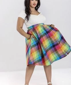 Hell Bunny Lucia 50's Skirt Rainbow Check Tartan New Arrivals And Restocks 17 Hell Bunny Lucia 50's Skirt Rainbow Check Tartan New Arrivals And Restocks