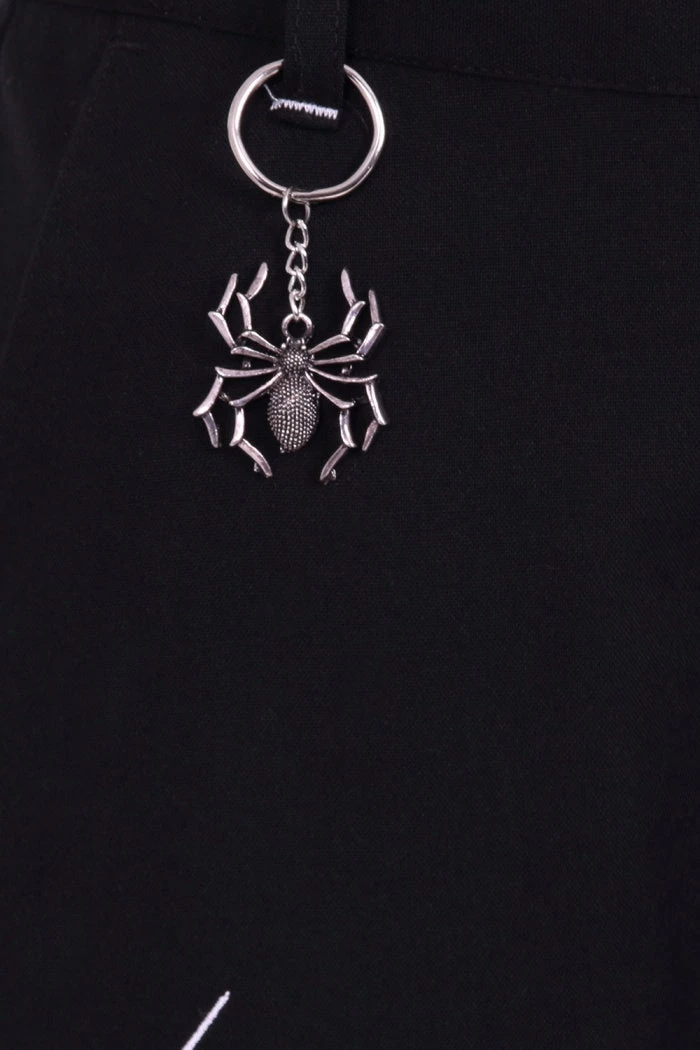 Hell Bunny Miss Muffet Trousers With Spider Embroidery And Details 8 Hell Bunny Miss Muffet Trousers With Spider Embroidery And Details