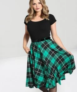 New Arrivals And Restocks Hell Bunny Beryl Skirt Black And Green Tartan With A Belt 15 New Arrivals And Restocks Hell Bunny Beryl Skirt Black And Green Tartan With A Belt