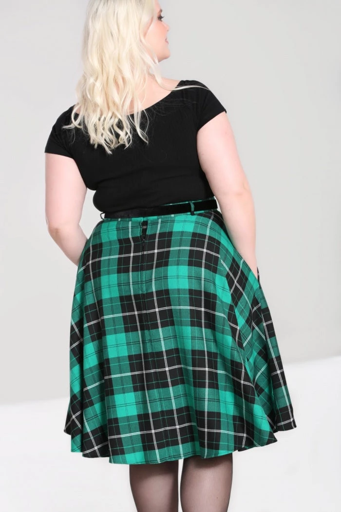 New Arrivals And Restocks Hell Bunny Beryl Skirt Black And Green Tartan With A Belt 9 New Arrivals And Restocks Hell Bunny Beryl Skirt Black And Green Tartan With A Belt