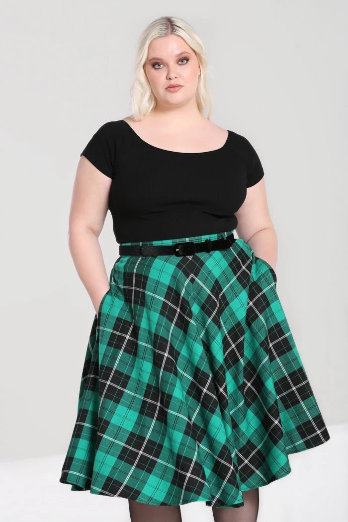 New Arrivals And Restocks Hell Bunny Beryl Skirt Black And Green Tartan With A Belt 10 New Arrivals And Restocks Hell Bunny Beryl Skirt Black And Green Tartan With A Belt