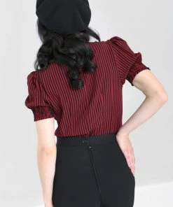 Clothing Hell Bunny Humbug Blouse In Black And Red 8 Clothing Hell Bunny Humbug Blouse In Black And Red