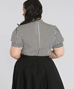 Hell Bunny Humbug Blouse In Black And White Clothing 10 Hell Bunny Humbug Blouse In Black And White Clothing
