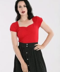 Hell Bunny Mia Top In Red