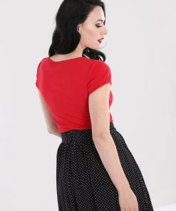 Hell Bunny Mia Top In Red