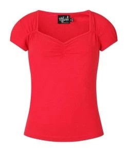 Hell Bunny Mia Top In Red