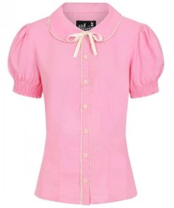 Hell Bunny Calliste Blouse In Pink 12 Hell Bunny Calliste Blouse In Pink