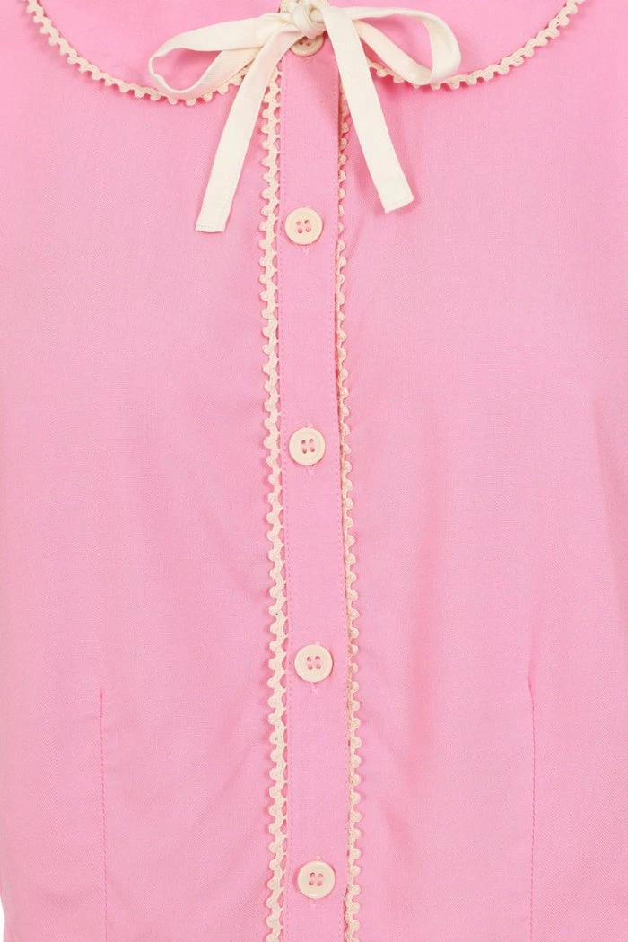 Hell Bunny Calliste Blouse In Pink 6 Hell Bunny Calliste Blouse In Pink