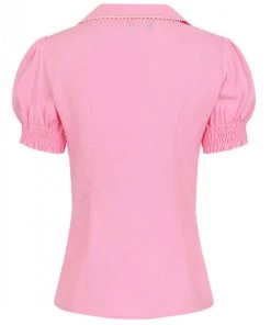 Hell Bunny Calliste Blouse In Pink 14 Hell Bunny Calliste Blouse In Pink